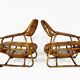 Paire de Fauteuils italiens en rotin, 1960s