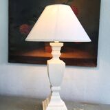 Lampe balustre, câble tissu neuf 2 M, abat-jour coton