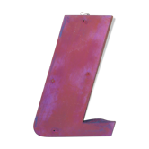 Letter to sign vintage metal 'L '.