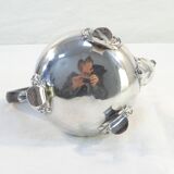 Theiere pourer in solid silver handle in ebene minerve martial fray 19th