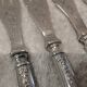 Rare set of 6 silver-plated metal forks, silversmith SFAM, musical attributes LXVI
