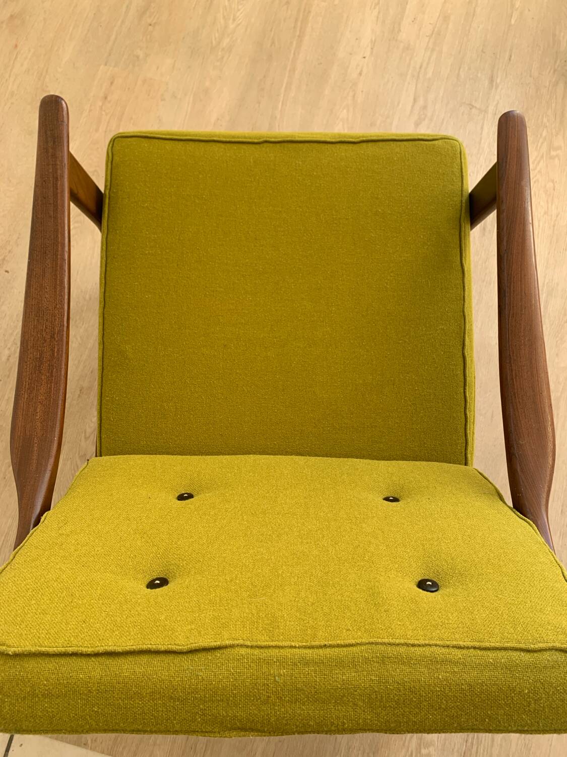 Scandinavian armchair in solid teak