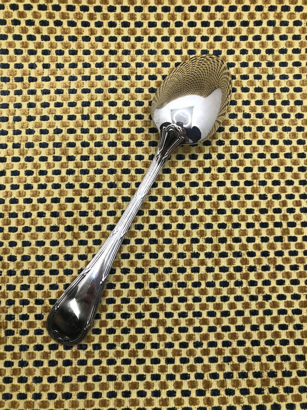 Large silver-plated spoon from Christofle, Rubans model