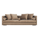 Canapé MALMO en velours marron, design scandinave