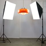 Large Space Age Model Best Pendant from Guzzini in Orange, 1970s