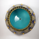 Antique Sarreguemines Majolica and bronze planter-19th century