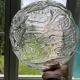 large 1970s moulded glass globe