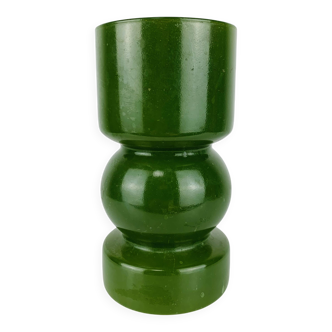 Green glass vase in Scandinavian style