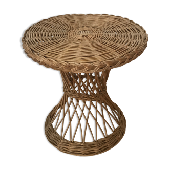 Vintage rattan table