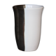 Two-tone porcelain vase, metallic black and white