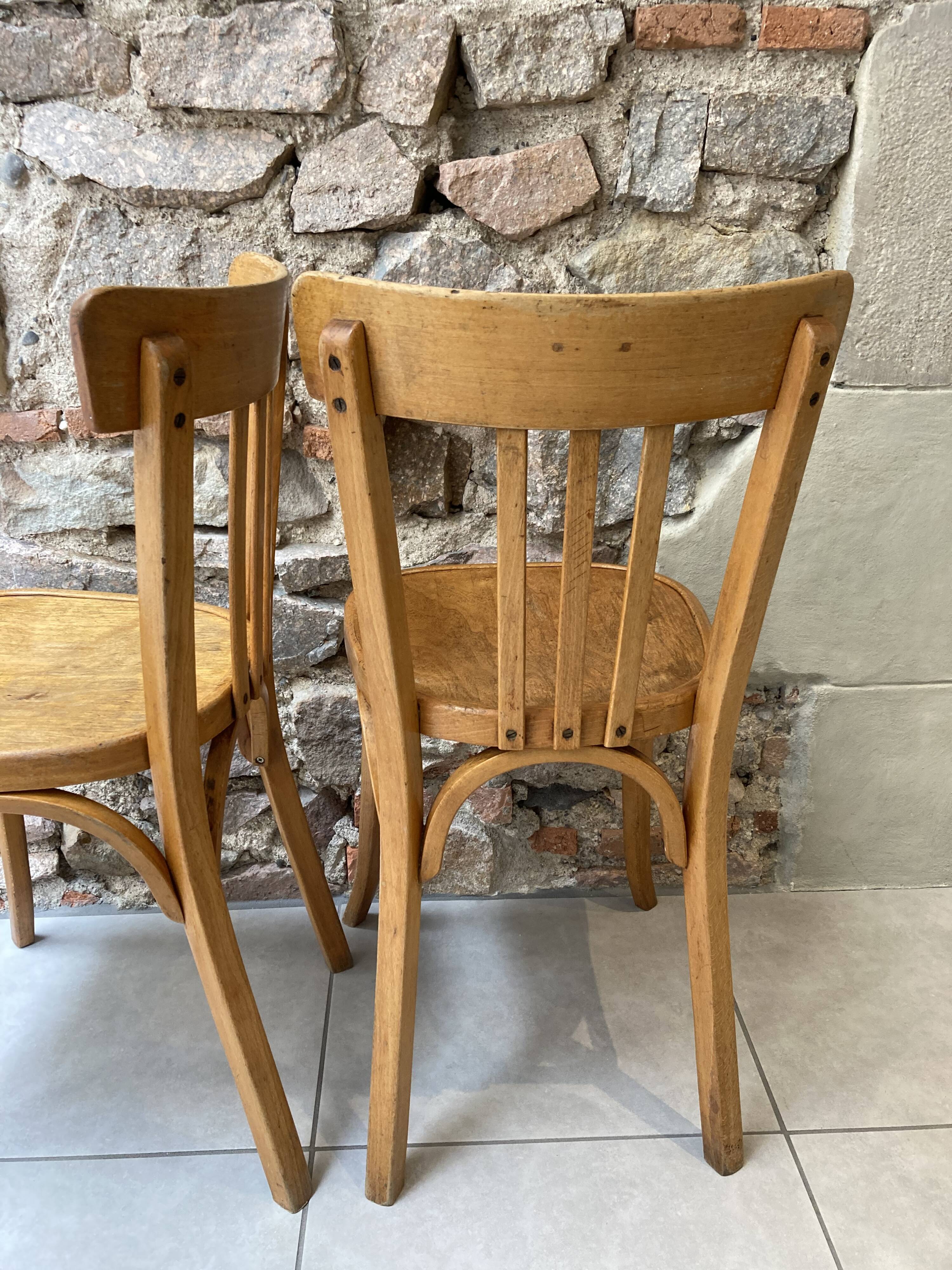 Pair of Baumann bistro chairs