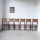 Série de 6 chaises paille et chêne beauche