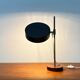 Mid-century minimalist table lamp with a teak veneer base, 1960s.