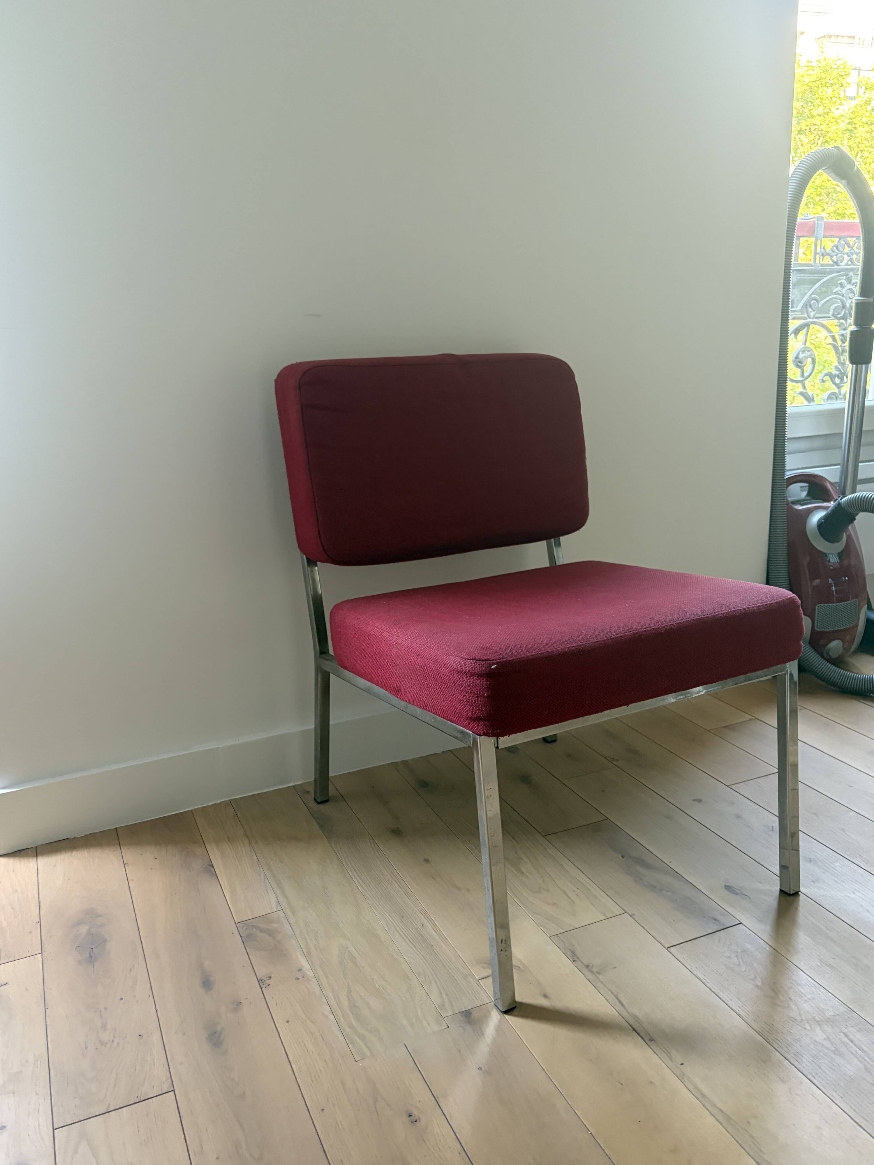 Red chrome armchair