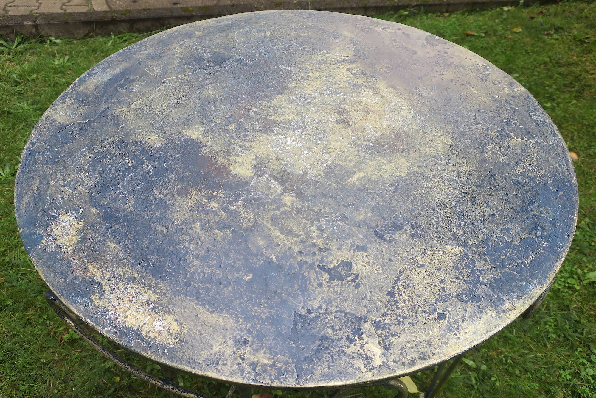 Mid century painted iron patio or garden table, 1960s