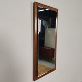 Scandinavian bevelled mirror in 60s teak 37x77cm