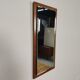Scandinavian bevelled mirror in 60s teak 37x77cm