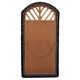 Boho Chic Wall Mirror in Rattan and Wicker Italian 1970s