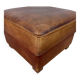 Leather pouf