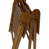 Ensemble vintage de quatre chaises pliantes Rex en contreplaqué, design Niko Kralj, 1950