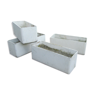 Lot de 4 jardinières en eternit
