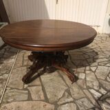 Oval table with walnut extensions Napoleon III era