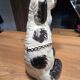 Pair of Staffordshire-type ceramic dogs - King Charles - 20th century