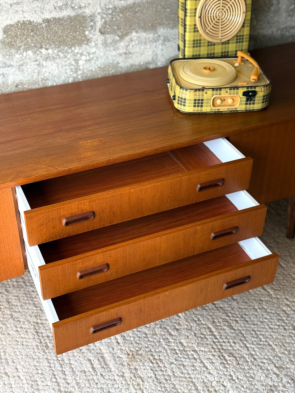 Enfilade scandinave vintage en teck, 1970