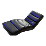 Black faux leather chaise longue