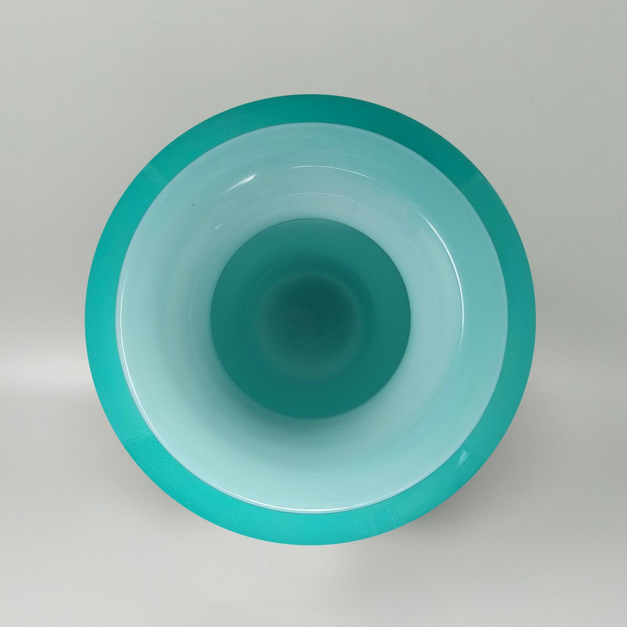 1970s Exquisite Murano Glass Aquamarine Vase by Ca' dei Vetrai