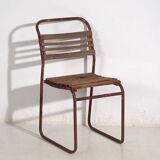 Antique red garden chairs (c.1920). Set of 2 pieces no. 16