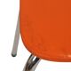 Set of 2 Stools Orange Faux Leather Chrome Base Sixties