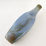 Vase vintage en céramique bleue 1960