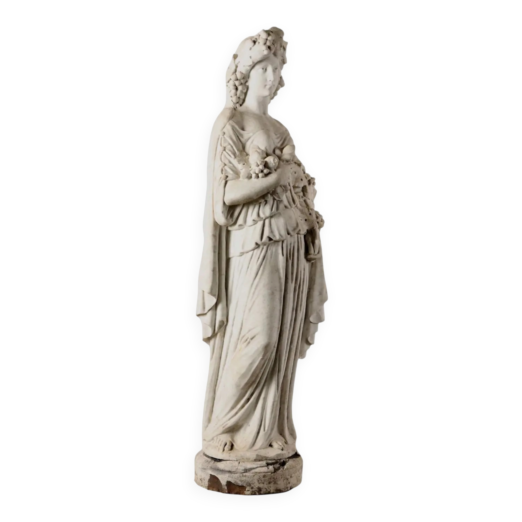The Allegory of Autumn, white marble, Italy, 19th century