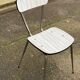 Chaise d'atelier en formica beige et acier