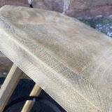 Wooden bar stool natural raw vintage 1970