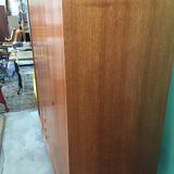 1960 plating chrome legs teak Cabinet