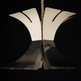 1970s Goffredo Reggiani Style Lacquer & Chrome Chandelier