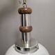 Mazzega glass and chrome mushroom pendant light, Murano, 1960-70, space age