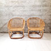 Living room - sofa, pair of armchairs - bamboo