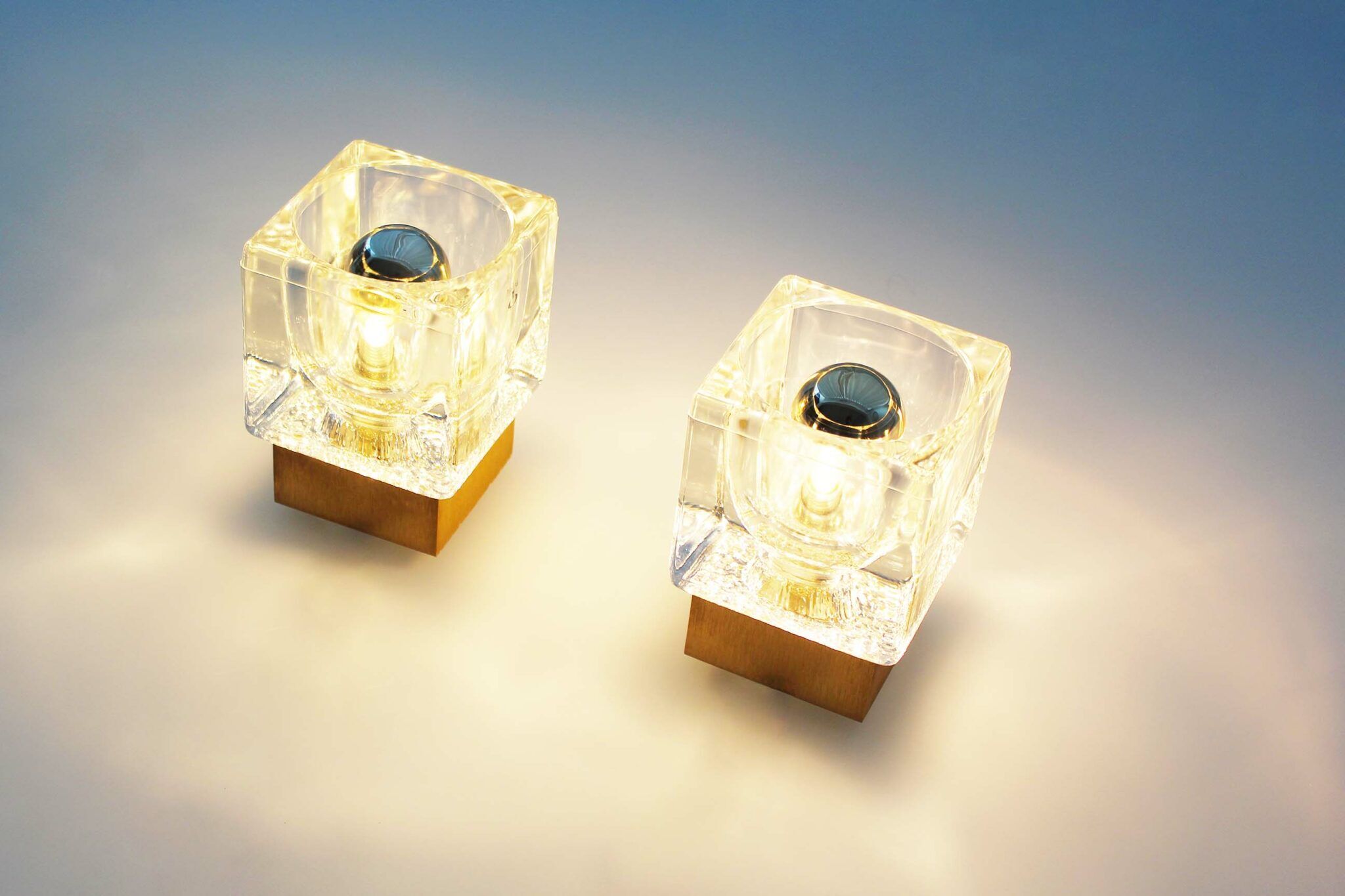Fantastic set of 2 Sputnik Peill Putzler Wall Sconces