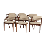 Model 42 teak dining chairs by Kai Kristiansen for Schou Andersen