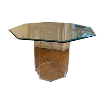 Glass dining table