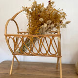 Rattan magazine rack