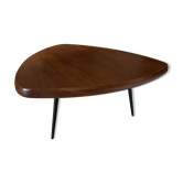 Table basse organique tripode – modernisme européen, années 50–60