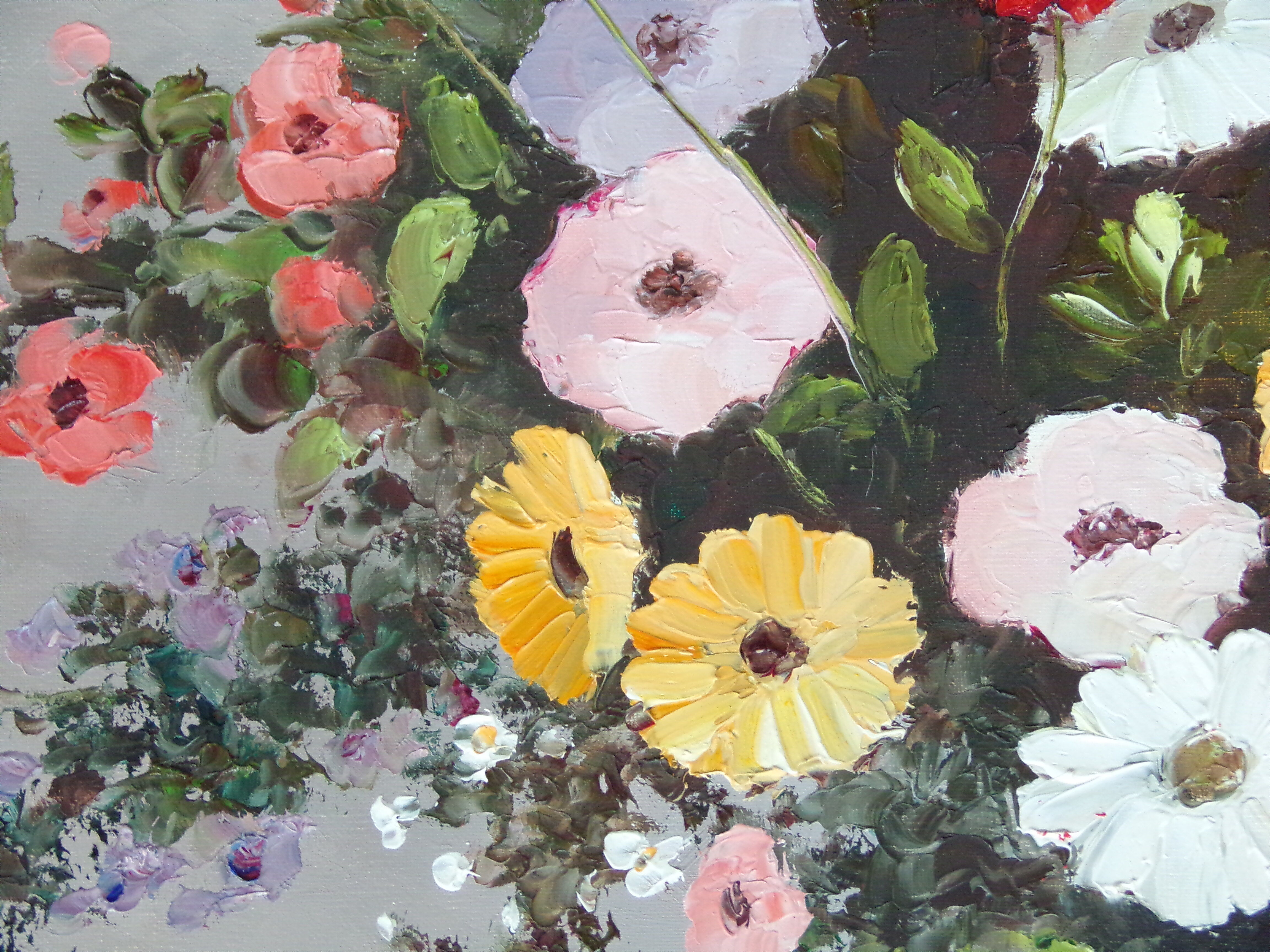 Bouquet painting 72X93 cm