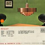 Copper Pendant Model Roulet by Jo Hammerborg for Fog & Morup