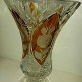 Bohemian crystal vase with foot