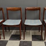 Ensemble de 4 chaises à repas Lubke en palissandre 1960