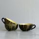 Set of 3 hand painted ceramic mugs Saint Clement
